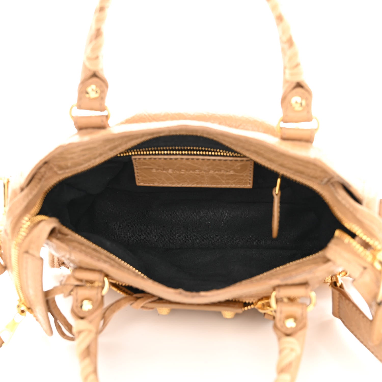 Balenciaga Agneau Giant 12 Gold Hardware Mini City Beige Nougatine 7 of 12