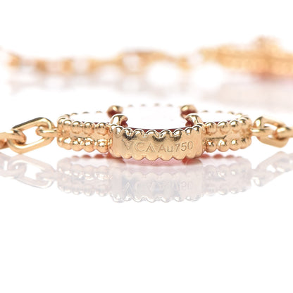 Van Cleef & Arpels 18K Yellow Gold Carnelian 5 Motifs Vintage Alhambra Bracelet 7 of 8