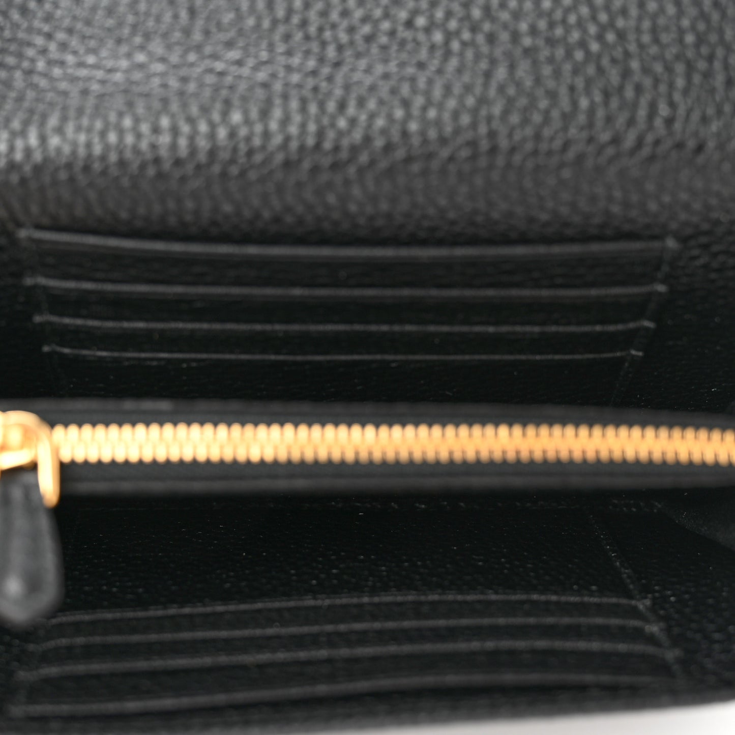 Vitello Grain Wristlet Wallet Black