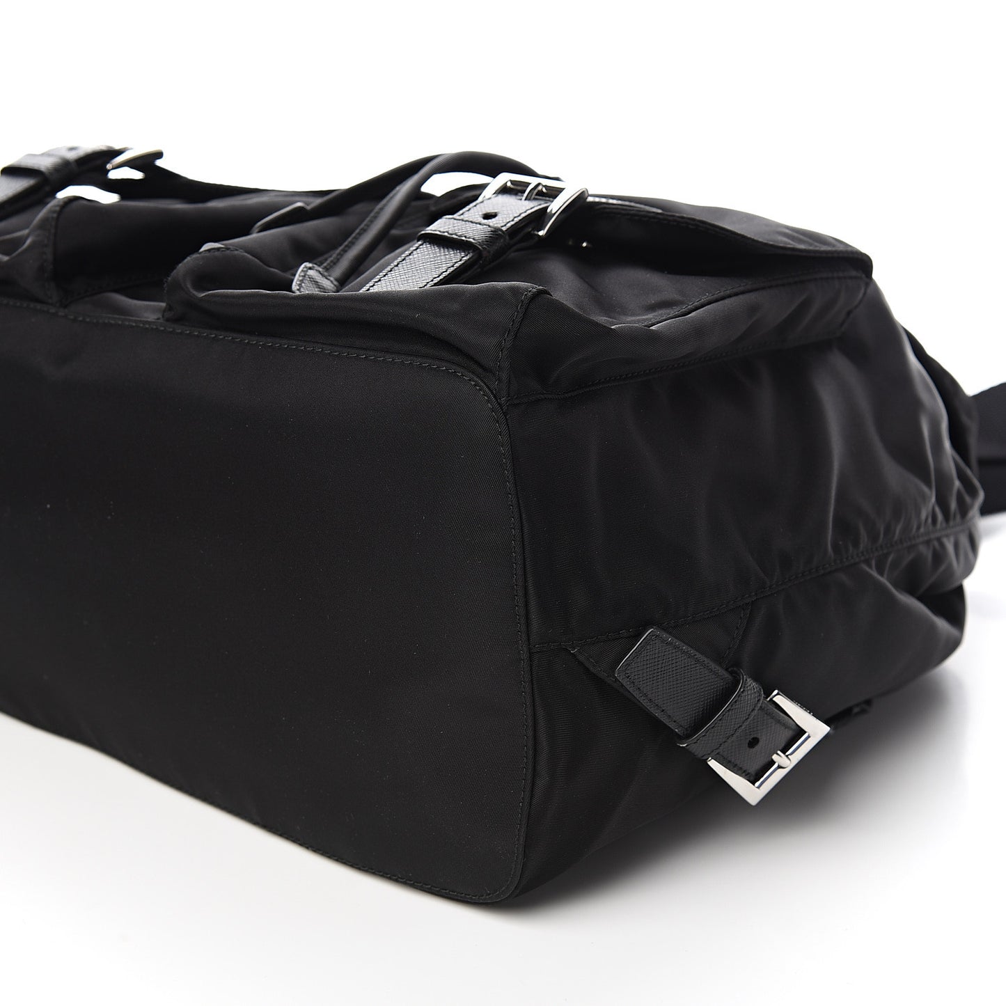 Tessuto Nylon Saffiano Medium Backpack Black