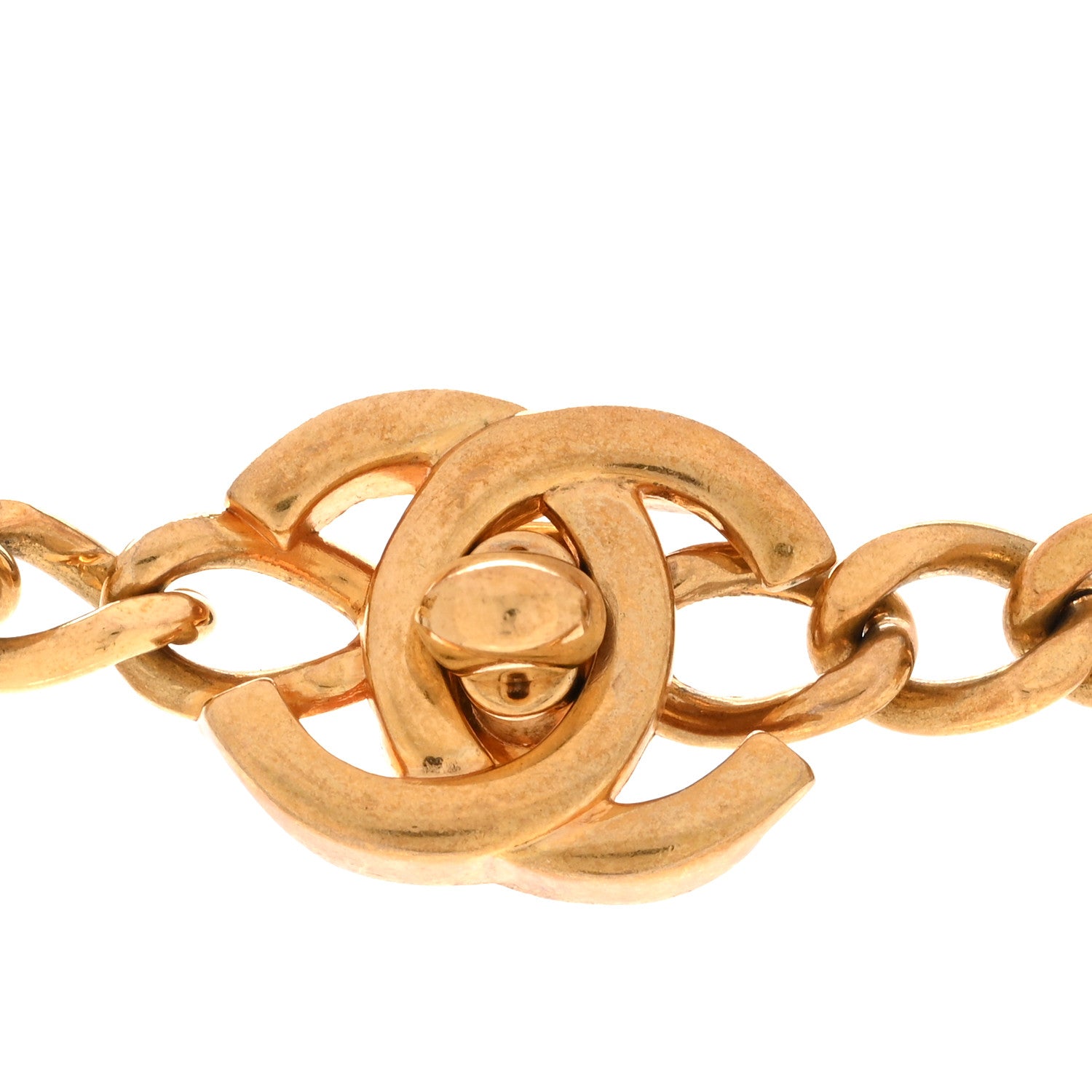 Chanel Quilted CC Pendant Chain Necklace Gold 6 of 7