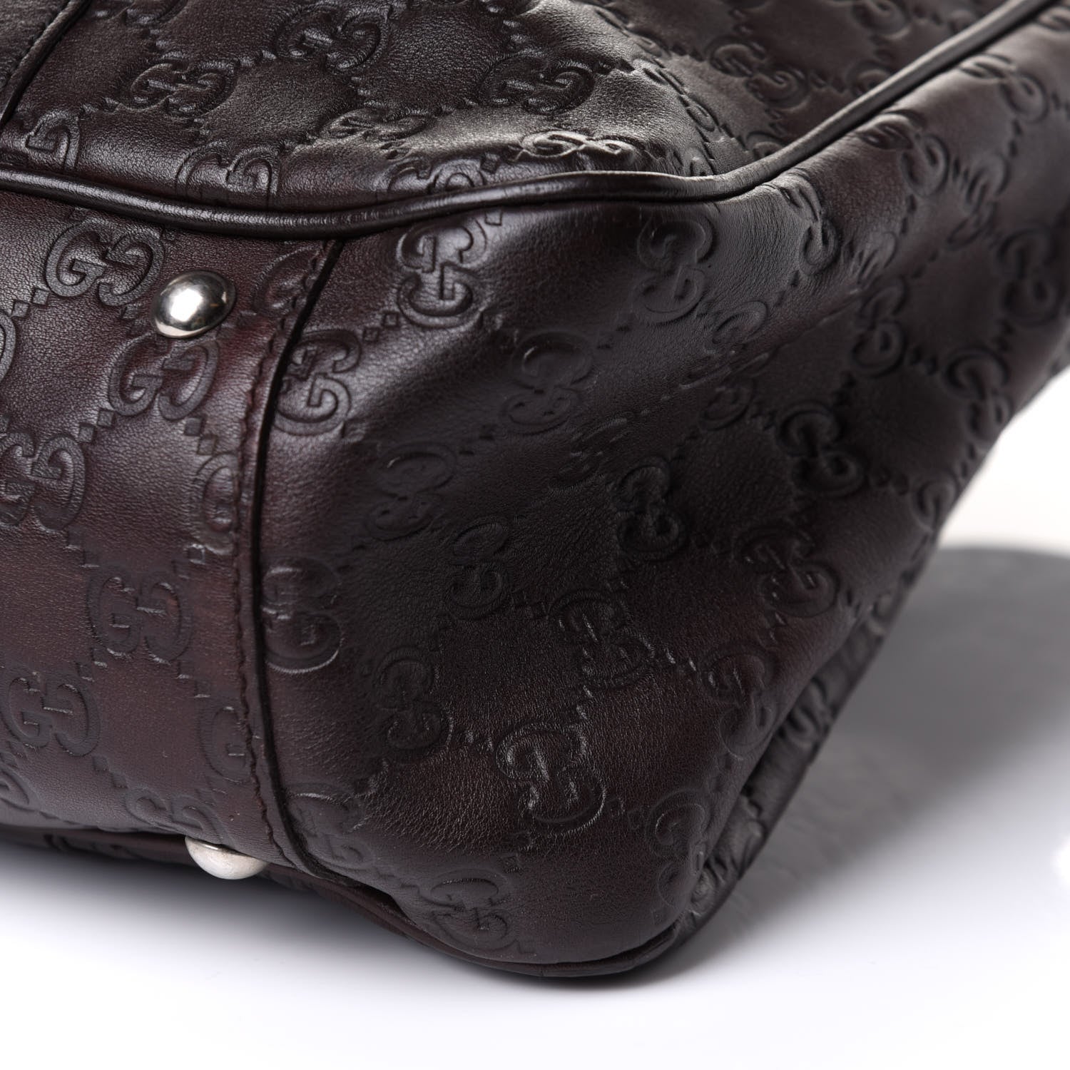 Gucci Guccissima Large GG Twins Tote Dark Brown 9 of 10