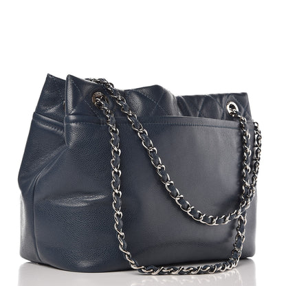 Chanel Caviar Timeless CC Soft Tote Navy Blue 2 of 10