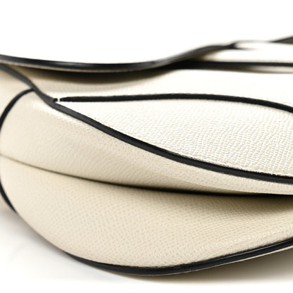 Christian Dior Grained Calfskin Saddle Bag White 9 of 10