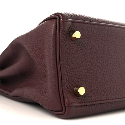 Hermes Togo Kelly Retourne 25 Bordeaux 9 of 11