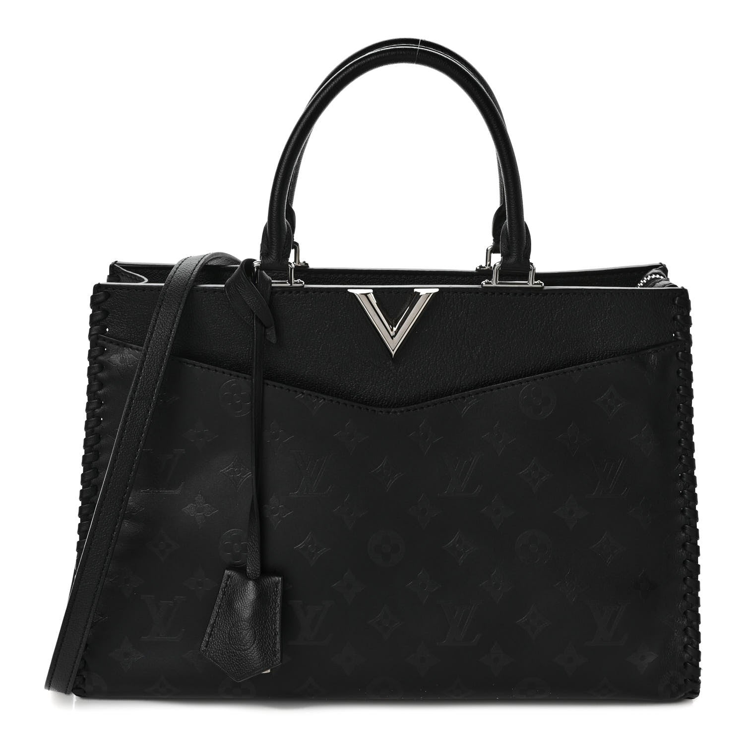 Louis Vuitton Monogram Cuir Plume Very Zipped Tote Black 1 of 8