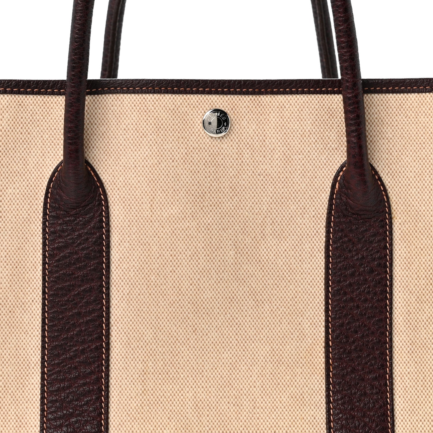 Hermes Toile Buffle Skipper Garden Party 36 MM Tote  Marron Fonce 7 of 13