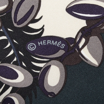 Hermes Silk Mythiques Phoenix Scarf 90 Vert Anthracite Vanille Auberg 5 of 5
