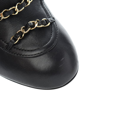 Chanel Lambskin Chain CC Short Boots 37.5 Black 12 of 13