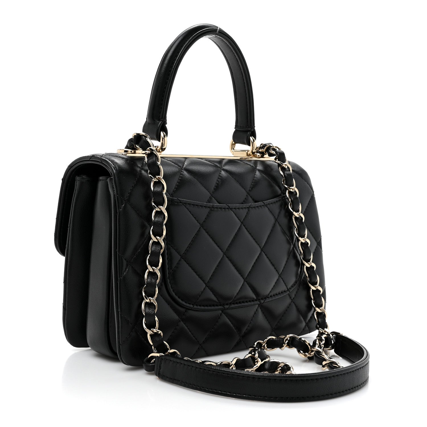 Chanel Lambskin Quilted Mini Trendy CC Dual Handle Flap Bag Black 3 of 11