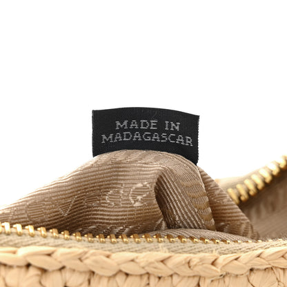 Prada Yarn Raffia Effect Crochet Re-Edition 2005 Shoulder Bag Naturale 7 of 12