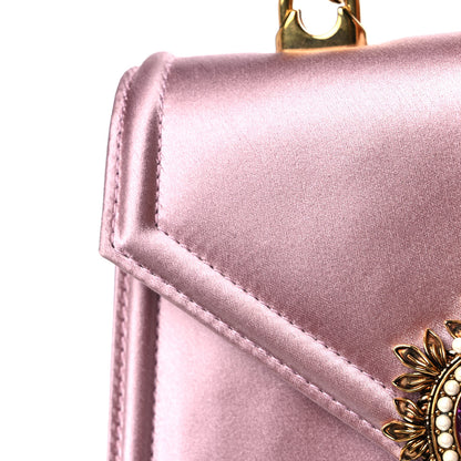Dolce & Gabbana Silk Small Devotion Envelope Top Handle Bag Pink 13 of 14