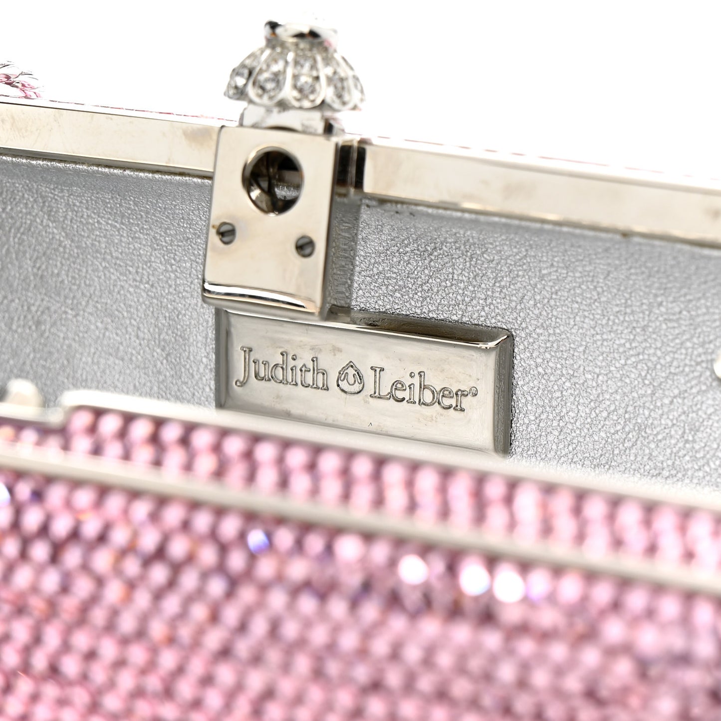 Swarovski Crystal Minaudiere Clutch Pink