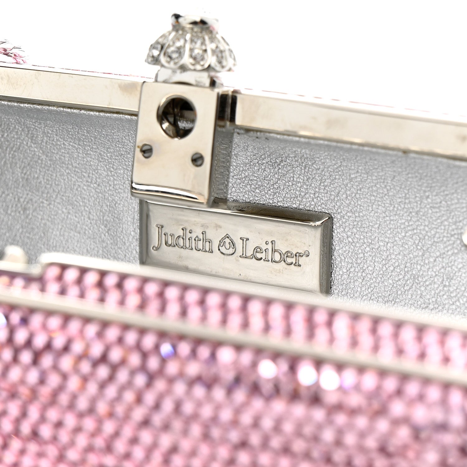Judith Leiber Swarovski Crystal Minaudiere Clutch Pink 6 of 12
