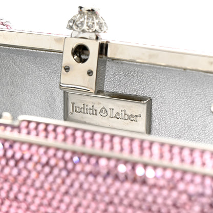 Judith Leiber Swarovski Crystal Minaudiere Clutch Pink 6 of 12