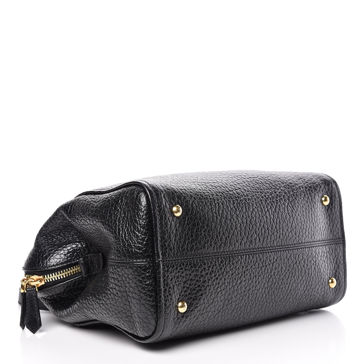 Fendi Pebbled Calfskin Small Chameleon Tote Black 4 of 16