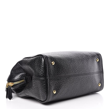 Fendi Pebbled Calfskin Small Chameleon Tote Black 4 of 16