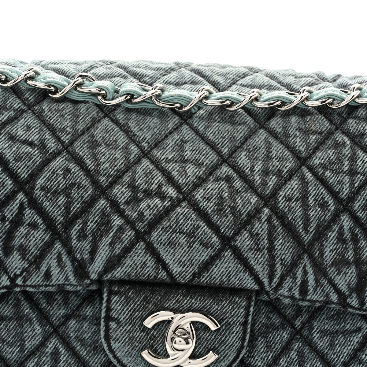 Denim Quilted Denimpression Flap Blue Black
