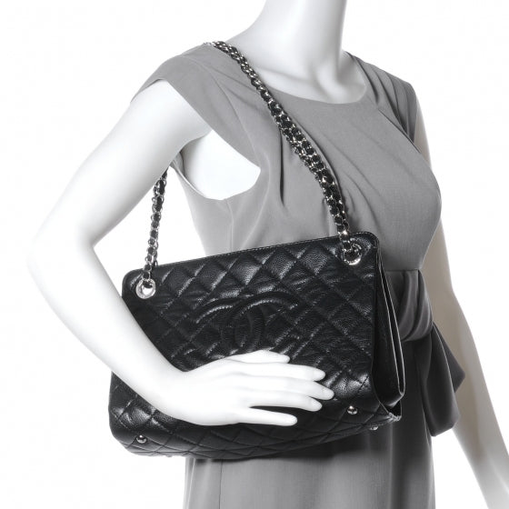 Caviar CC Timeless Shopping Tote Black