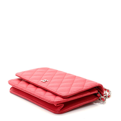 Chanel Caviar Quilted Wallet On Chain WOC Red 6 of 6