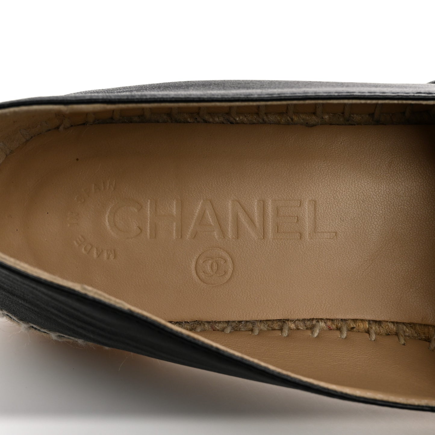 Lambskin CC Espadrilles 37 Black