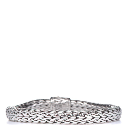 John Hardy Sterling Silver Diamond 7.5mm Classic Chain Bracelet 3 of 5