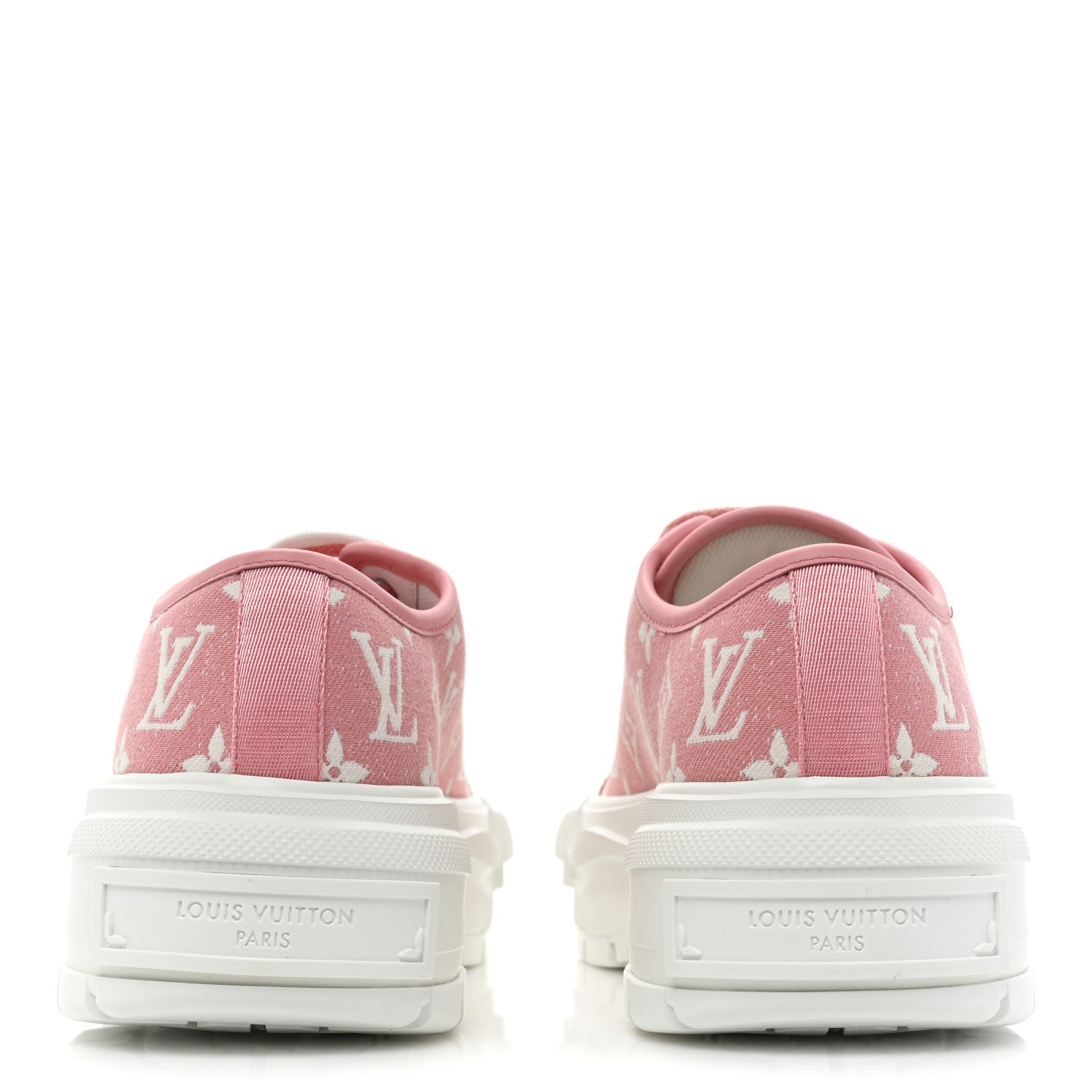 Louis Vuitton Denim Monogram Squad Sneakers 41 Pink 4 of 10
