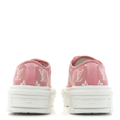 Louis Vuitton Denim Monogram Squad Sneakers 41 Pink 4 of 10