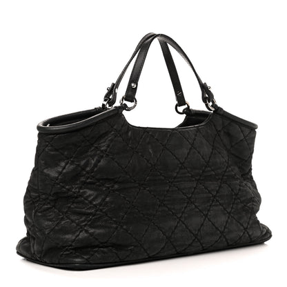 Chanel Iridescent Calfskin Quilted Small Sea Hit Tote Black 2 of 4