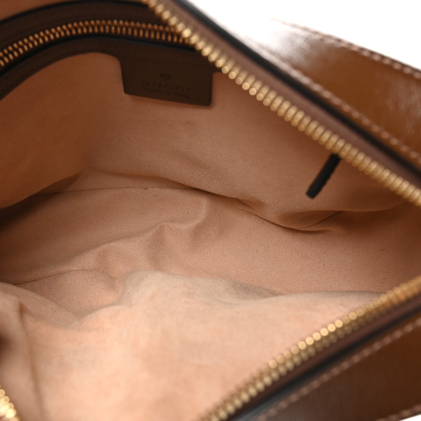 GG Supreme Monogram Small Horsebit 1955 Shoulder Bag Beige Brown Sugar