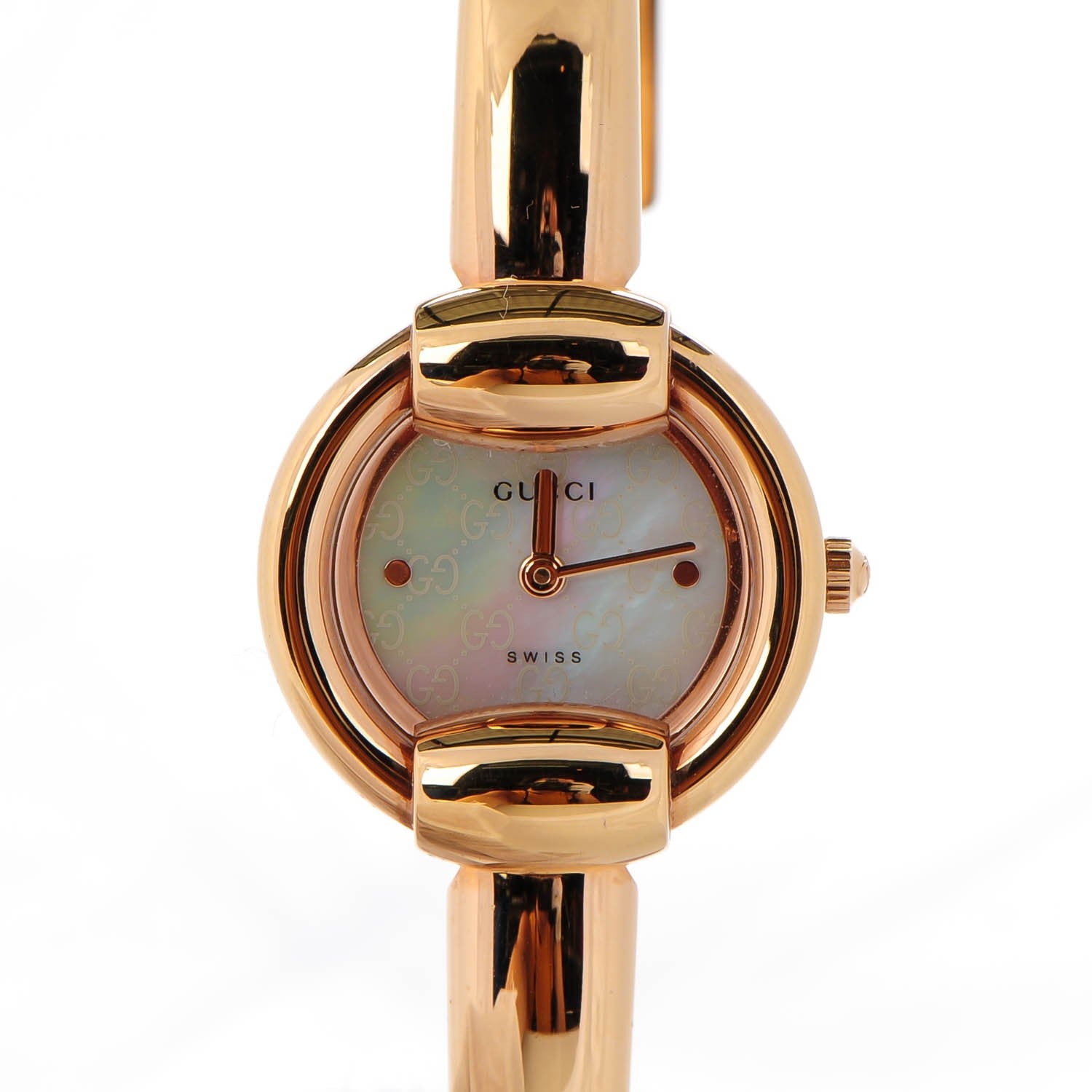 Gucci Stainless Steel Mother of Pearl 25mm 1400L Quartz Watch 1 of 8
