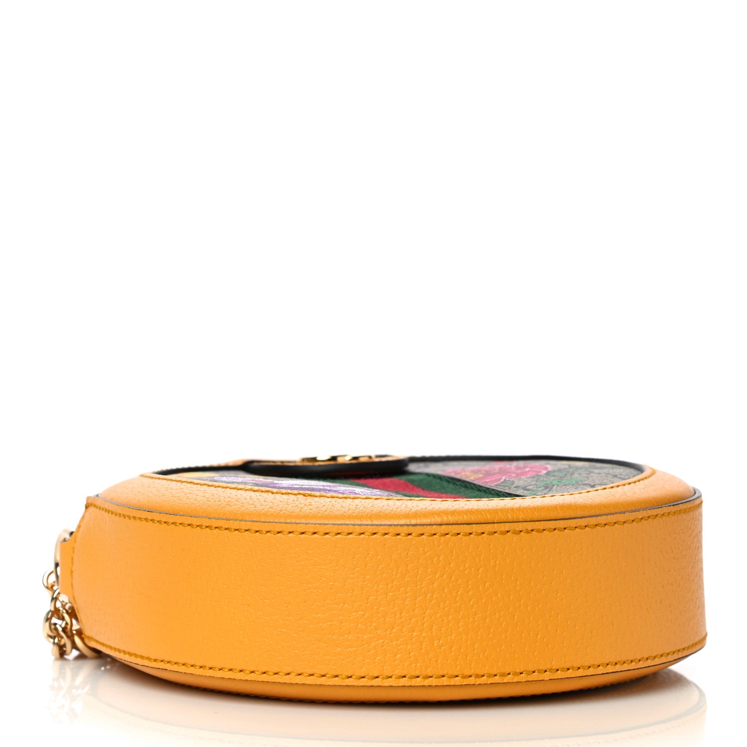 Gucci GG Supreme Monogram Flora Web Mini Ophidia Round Shoulder Bag Beige Multicolor Crop 4 of 11