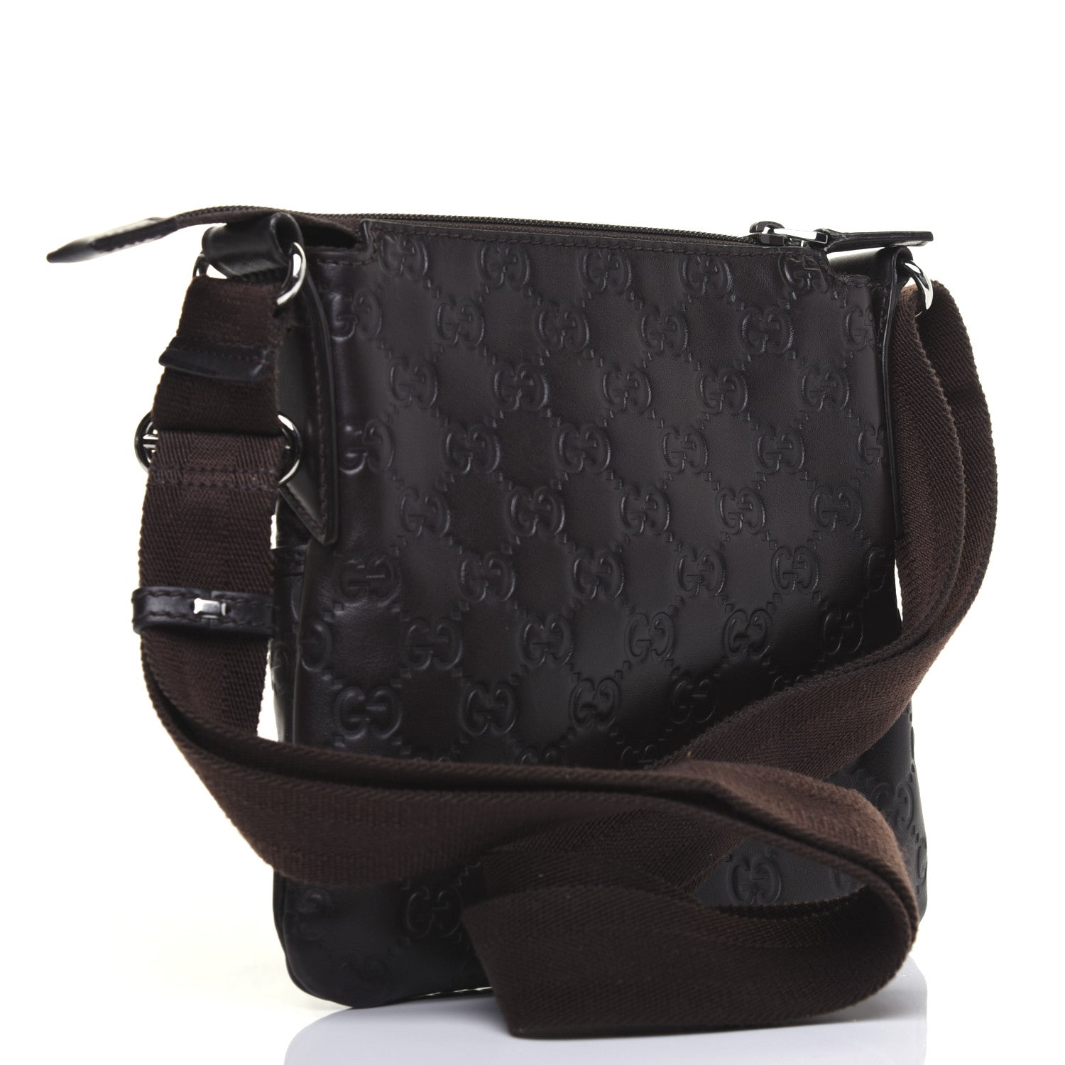 Gucci Guccissima Mini Messenger Bag Dark Brown 4 of 16