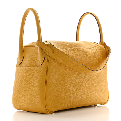 Hermes Taurillon Clemence Lindy 30 Jaune Ambre 3 of 12
