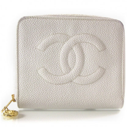 Chanel Caviar French Wallet White 1 of 8