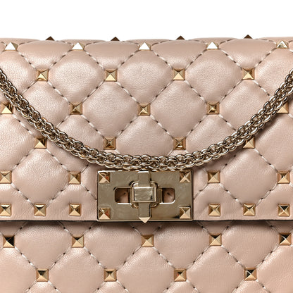 Valentino Garavani Nappa Medium Rockstud Spike Shoulder Bag Poudre 7 of 9