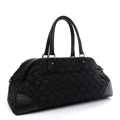 Chanel Calfskin Nylon Paris New York Duffel Bag Black 3 of 12