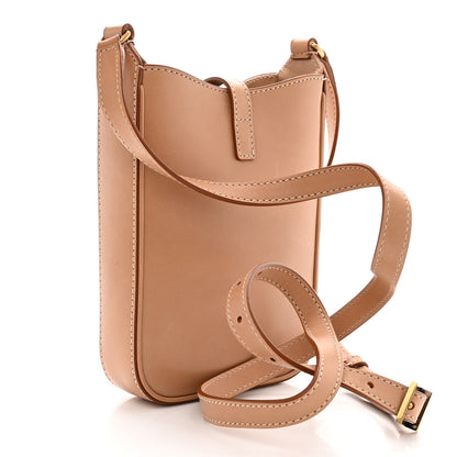 Saint Laurent Smooth Calfskin Le 5 A 7 Vertical Hobo Brown Gold 3 of 11