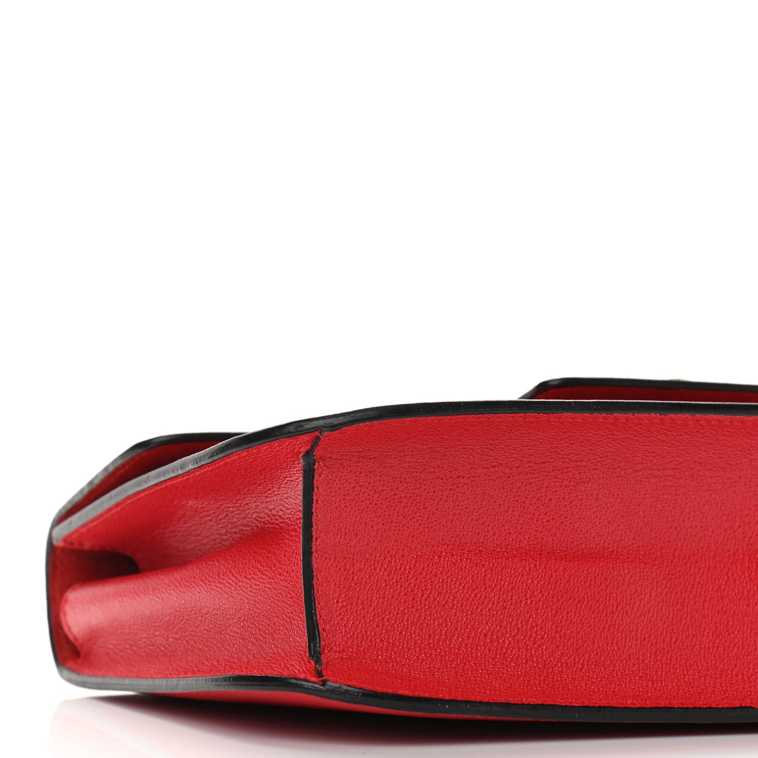 Alexander McQueen Grained Calfskin Medium Insignia Flap China Red 8 of 9