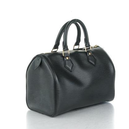 Louis Vuitton Epi Speedy 25 Black 3 of 8