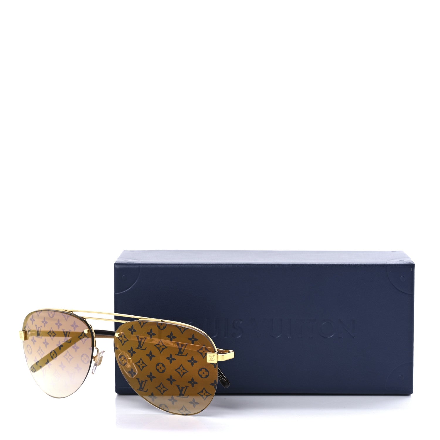 Louis Vuitton Metal Clockwise Sunglasses Z1020W Gold 8 of 8