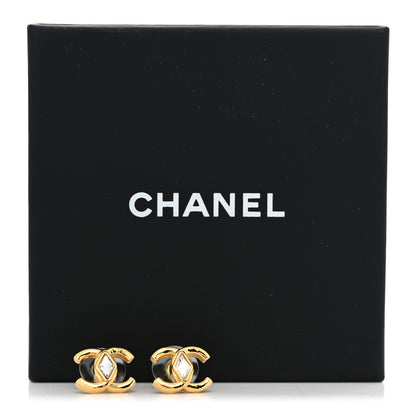 Chanel Metal Crystal CC Marquise Earrings Gold 5 of 5