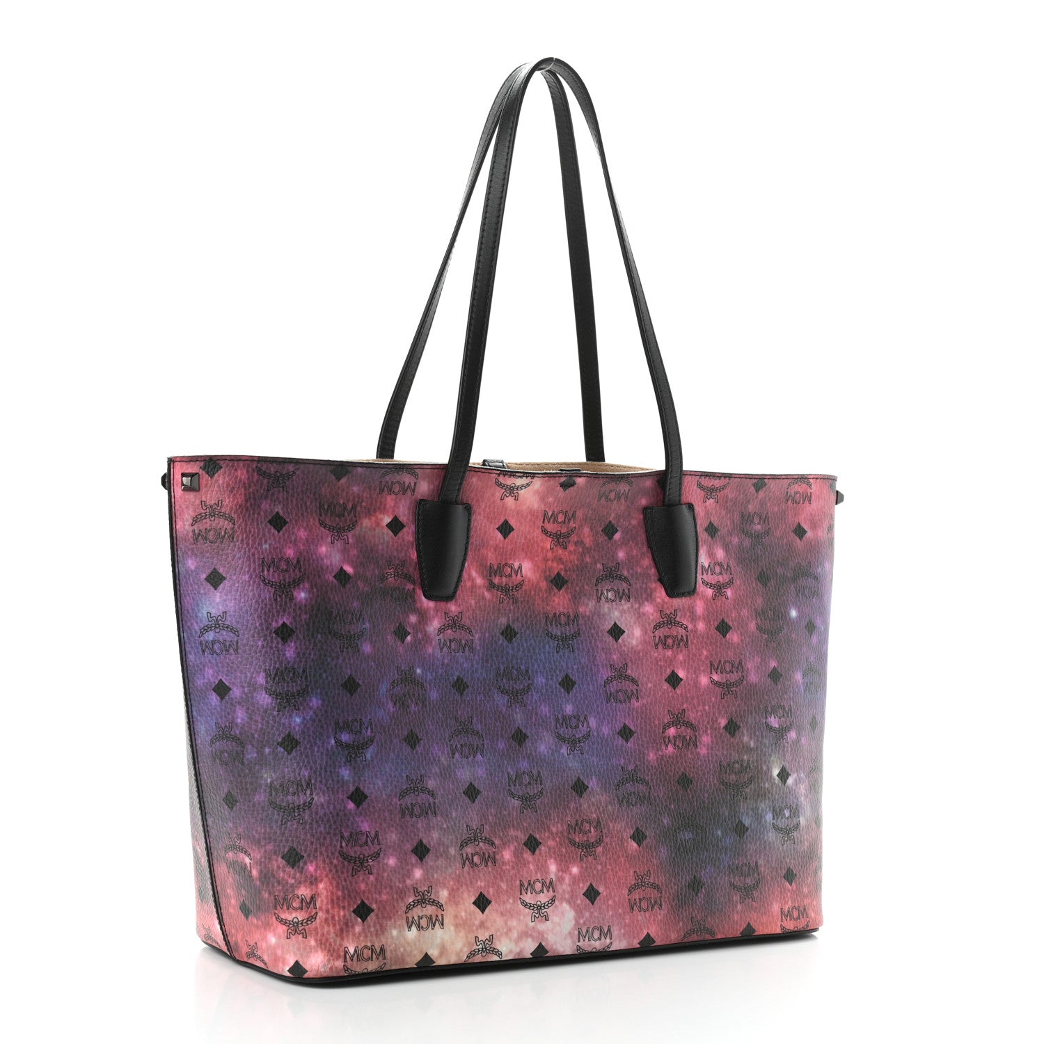 MCM Galaxy Visetos Medium Shopper Tote Multicolor 4 of 11