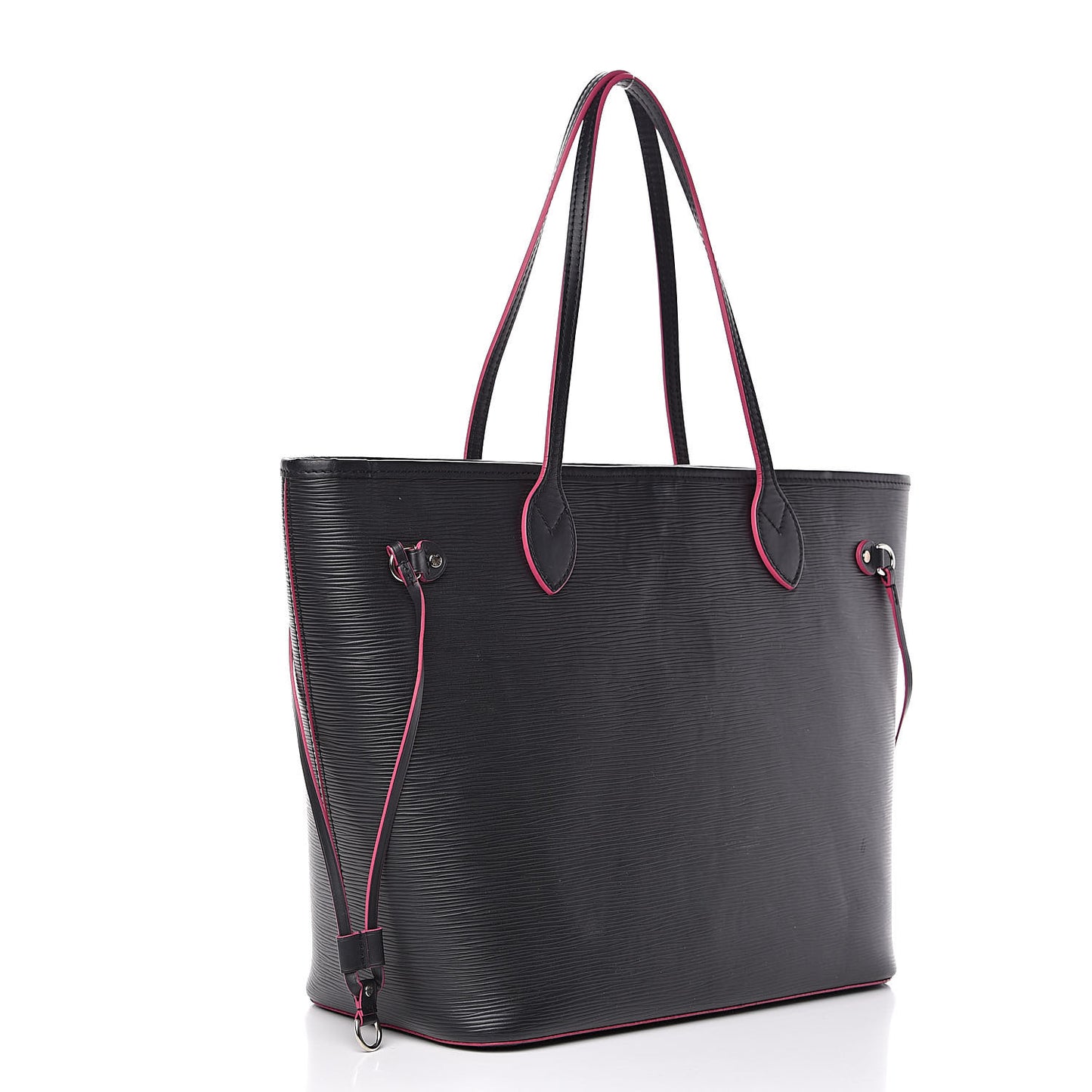 Epi Neverfull MM Black Hot Pink