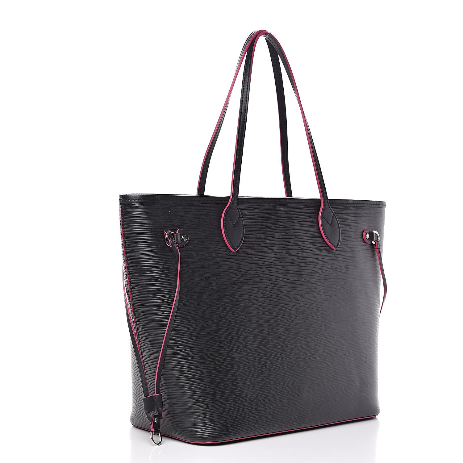 Louis Vuitton Epi Neverfull MM Black Hot Pink 3 of 14