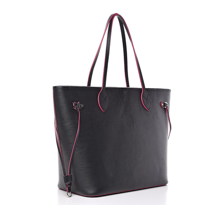 Louis Vuitton Epi Neverfull MM Black Hot Pink 3 of 14