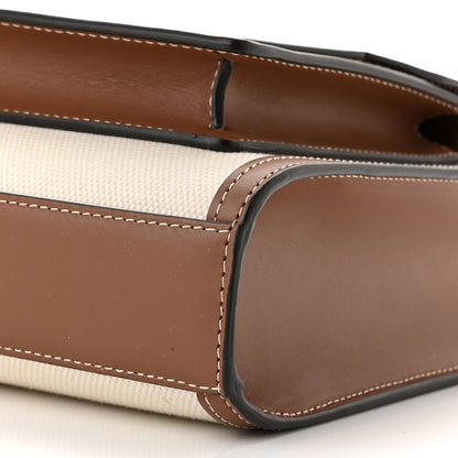 Burberry Canvas Smooth Calfskin Two Tone Mini Pocket Bag Natural Malt Brown 9 of 9