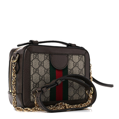 Gucci GG Supreme Monogram Mini Ophidia Top Handle Shoulder Bag Brown 3 of 9