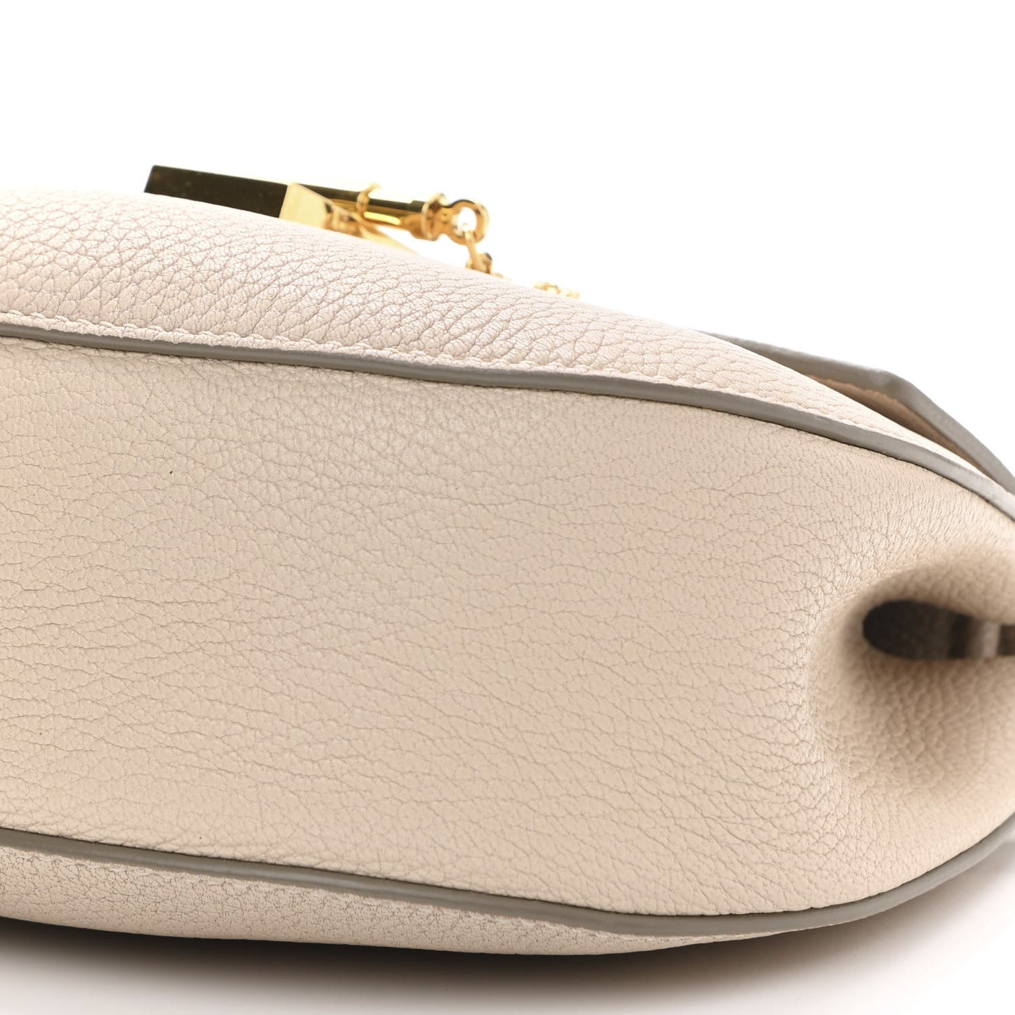 Grained Lambskin Drew Shoulder Bag Abstract White