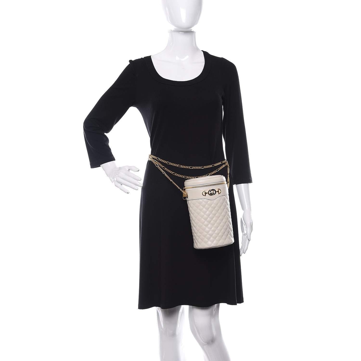 Gucci Calfskin Trapuntata Zumi Belt Bag Off White 2 of 14